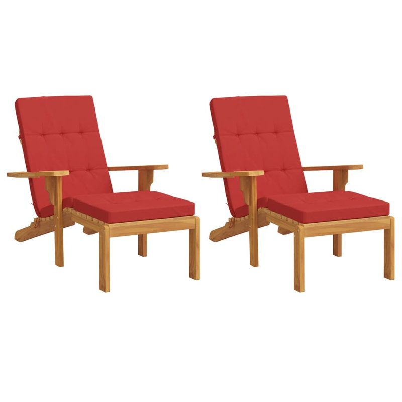 Outdoor 2.8'' Dining Chair Seat / Back Cushion, Red