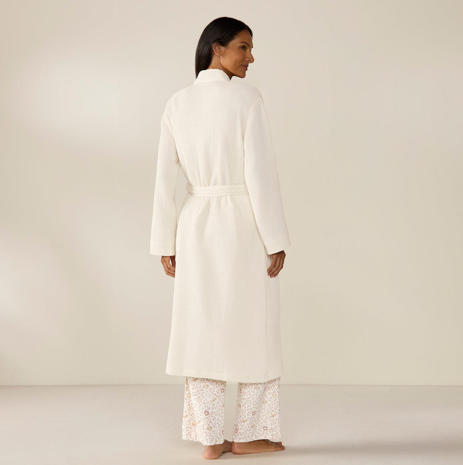 Pebbled Terry Organic Waffle Robe, Large/XLarge, Undyed