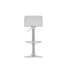 Deen Swivel Upholstered Adjustable Height Counter Stool with Metal Frame-73821763