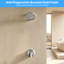 Système de douche à pluie multifonction 8 po avec valve à pression équilibrée, nickel brossé