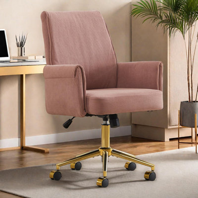 Mid-back Liftable Office Chair with Striped Fabric and Ergonomic Design