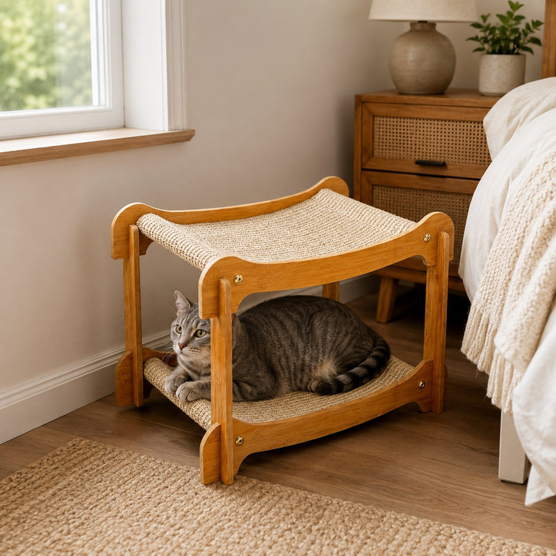 Lit à griffes en sisal, Grande taille: L 24,02 po x l 14,57 po