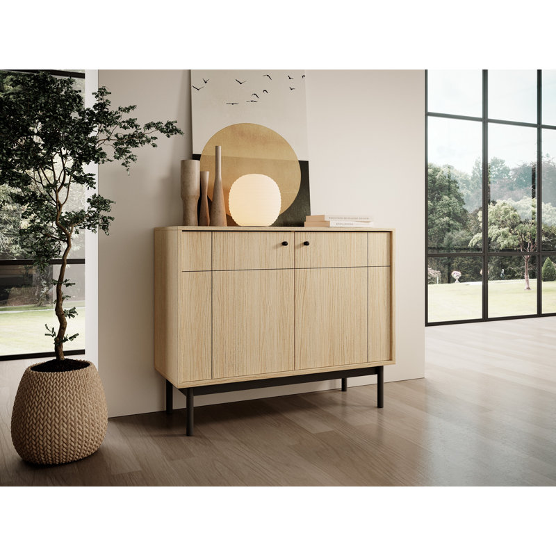 Japandies 103.5cm Sideboard, Brown