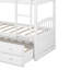 Lit simple superposé avec échelle, barrière de sécurité, lit gigogne simple à 3 tiroirs pour chambre d'adolescent