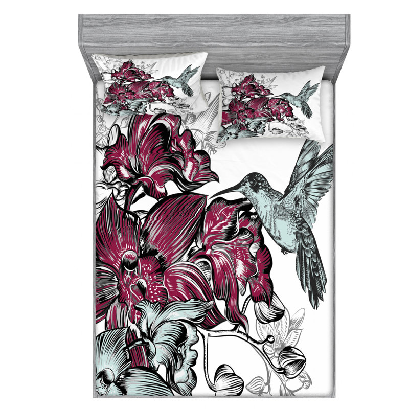 Microfiber Sheet Set, Queen Sheet Set with Fitted Sheet