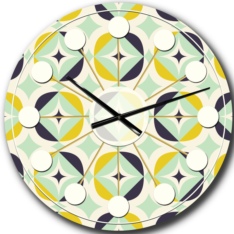 Horloge murale diamant rétro V - Mid-Century moderne, Grand