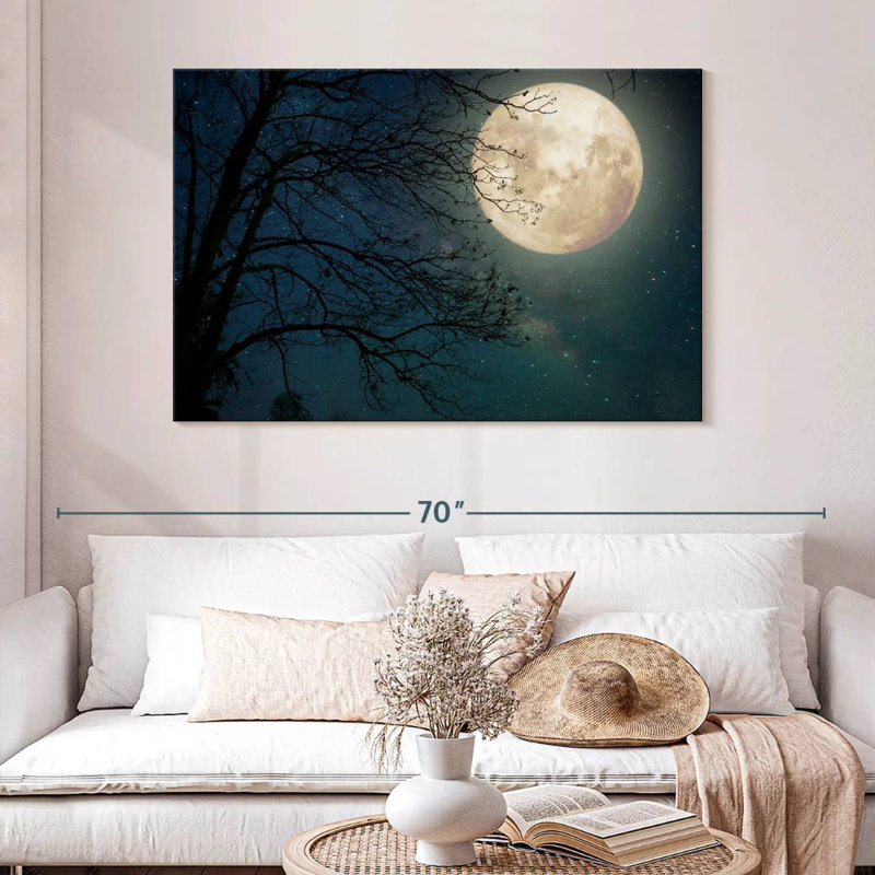 Oberle Starry Sky Full Moon, 32" H x 48" W