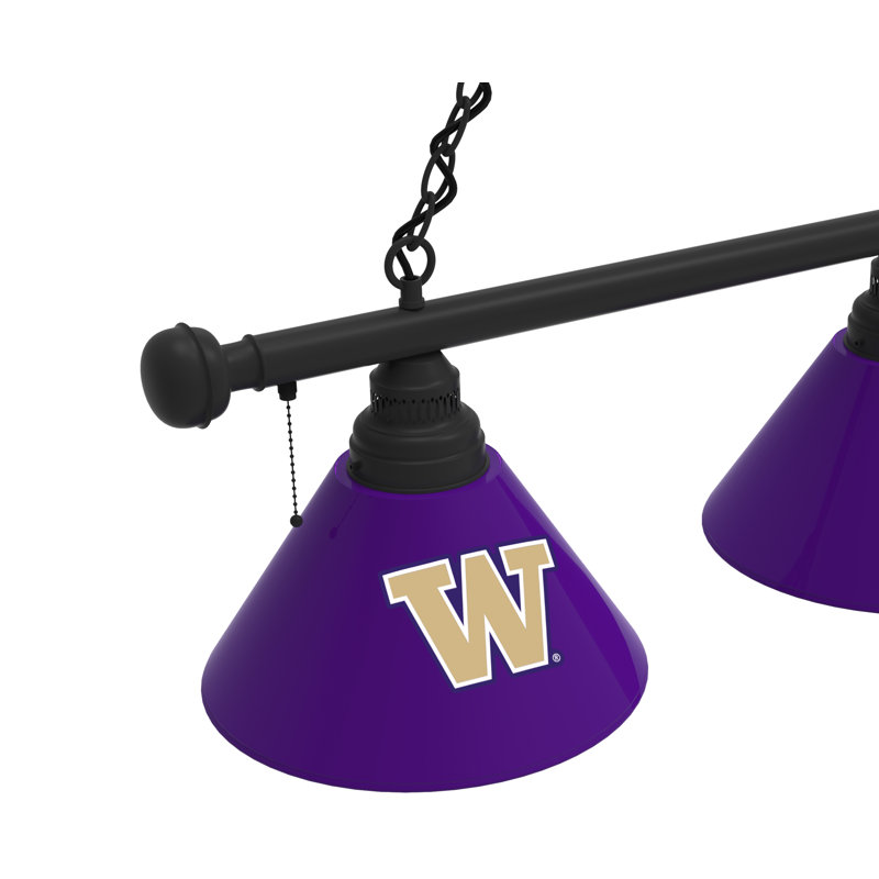 3 - Light Pool Table Lights Pendant, Black, Washington Huskies