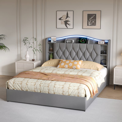Solid Wood Ottoman Storage Bed