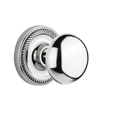 New York Interior Mortise Door Knob with Rope Rosette