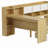 Wooden L-Shape Daybed With Seven Storage Cabinets And Two Storage Drawers, Multi-Functional Bed With Study Desk And Built-In Bookshelf-469274841