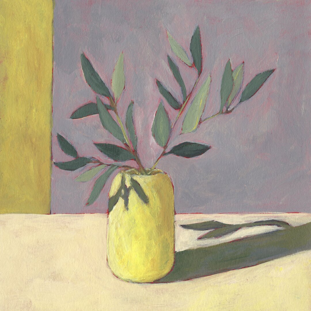 Leinwandbild Yellow Vase II von Regina Moore