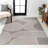 Rysler High-Low Geometric Arch Scandi Striped Gray/Cream Indoor/Outdoor Rug-830739220