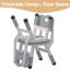 Chaise pour enfants réglable en hauteur à 3 positions, chaise en plastique PEHD avec pieds antidérapants et poignée de transport, chaise empilable pour tout-petits pour la maison, la salle de classe et la maternelle, 4 pièces
