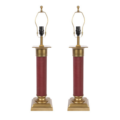 Textured Metal Column Table Lamp