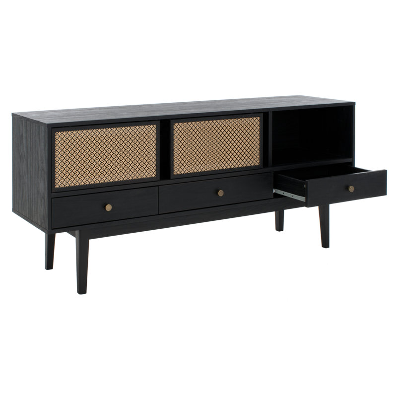 Esther TV Stand for TVs up to 65", Black/Gold