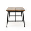 Table basse industrielle pour l'extérieur - bois avec finition antique, structure en métal noir, construction rétro, patio