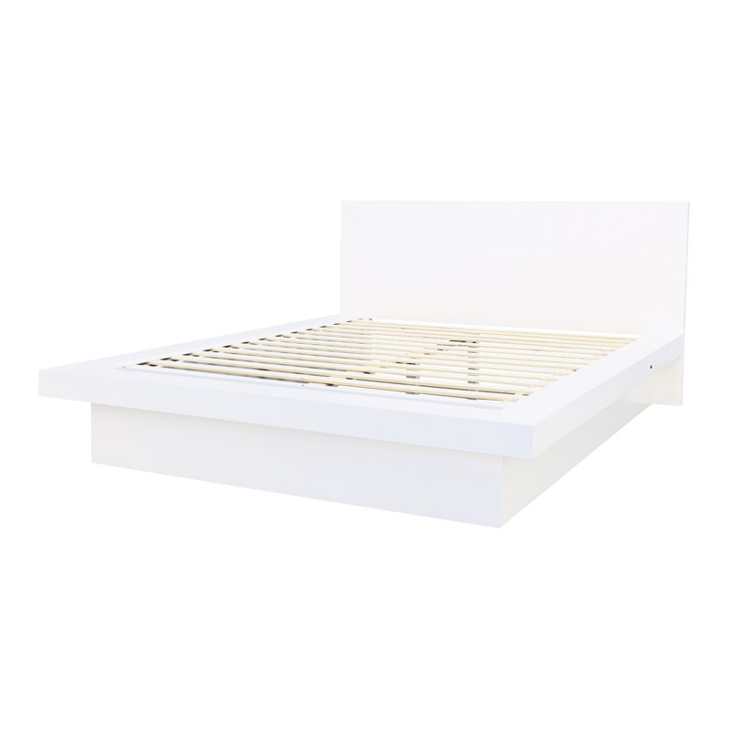 Chenell Platform Bed in White, Queen