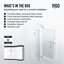 Pirouette 42-48" W x 72" H Pivot Frameless Shower Door with 3/8" Clear Glass