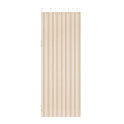 Accordion Door, 47 x 78 inch, Blackout Fabric Folding Magnetic Door Curtain, with Hanging Hooks, Interior Room Divider for Doorways, Closets, Bedrooms, Bathrooms, Living Rooms, Beige, 1 Panel