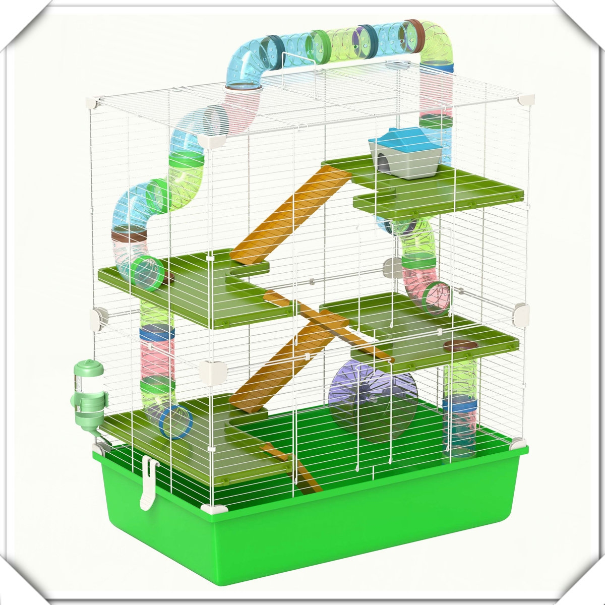 Photo inspiration: Hamster Habitat Design Ideas With Tunnels Reference: Ebern Designs 5 Tier Hamster Cage With Tubes Tunnels Carry