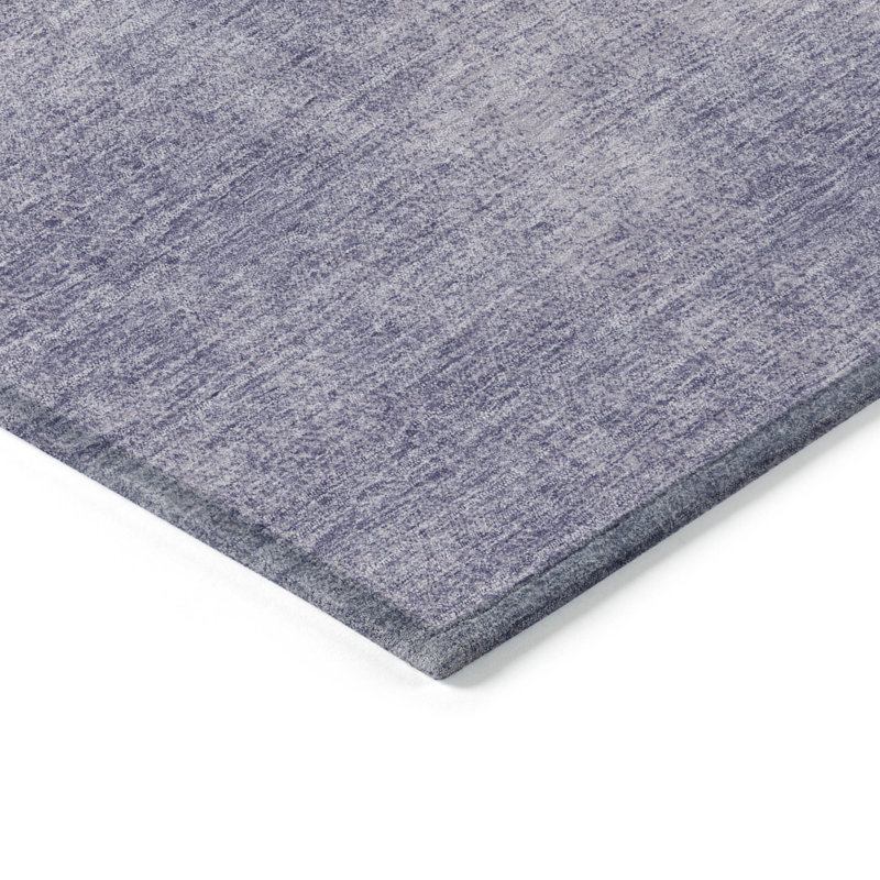 Purple Flat Woven Synthetic Indoor/Outdoor Area Rug 3' x 5'
