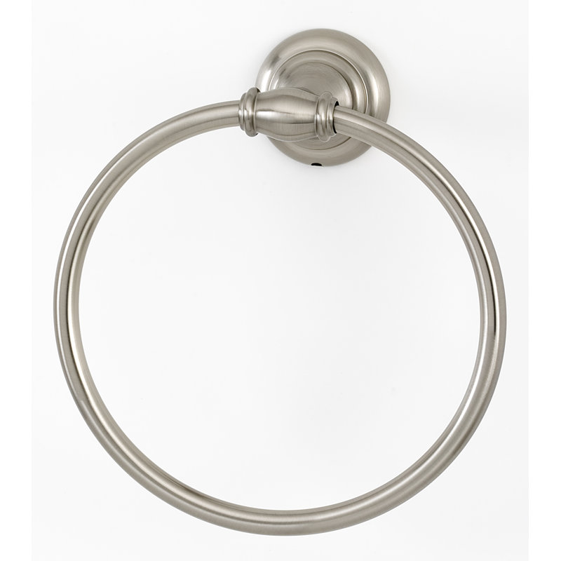 A6740-PB Wall Mounted Towel Ring, Satin Nickel