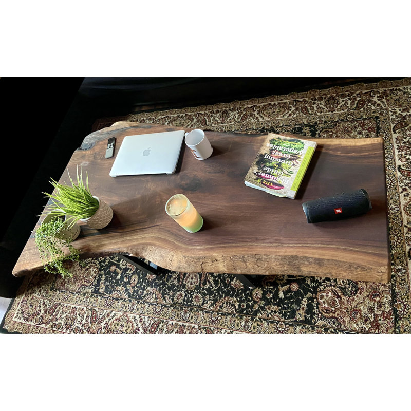 Large Natural Live Edge Walnut Coffee Table