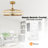 29.1" Caged Ceiling Fan with Dimmable LED Lights and Remote Control