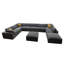 Grain de café modulaire entièrement rembourré avec coussins décoratifs-328597986