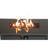 42" Smoked Glass Metal Rectangle Fire Pit (Black)-146991629