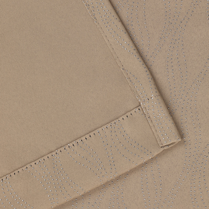 Paire de rideaux obscurcissants en polyester à texture moderne Vedder, Brun clair, l 52" x L 84"
