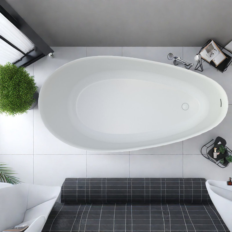 Baignoire profonde et bain tourbillon 65 po