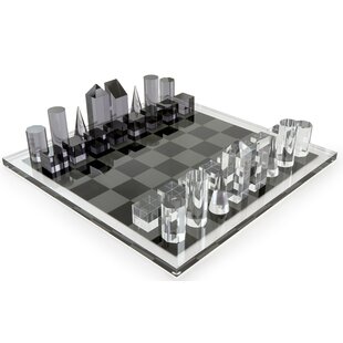 Trademark Games Modern Chess Set - Acrylic Chess Board with 32