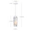 Luminaire suspendu en cristal pour îlot de cuisine 1 lumière