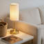 Lampe de table rechargeable sans fil avec abat-jour en tissu DEL - Lampe de bureau portable à contrôle tactile avec 3 niveaux de luminosité à intensité variable pour la chambre à coucher, le salon, le bureau et la veilleuse