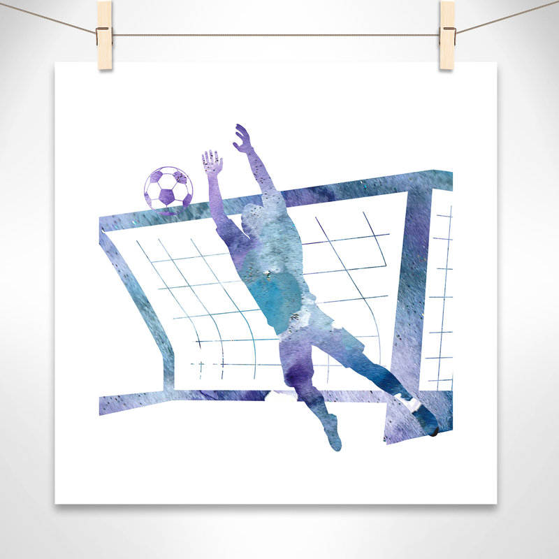 Fille de football 2, H 20" x l 20" x P 1", Papier