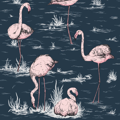 Flamingos Wallpaper Roll