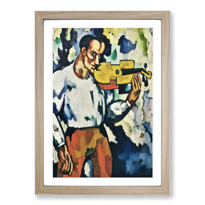 Deaf Music by Amadeo De Souza-Cardoso - Picture Frame Graphic Art, 36cm H x 27cm W x 2cm D, Oak Framed