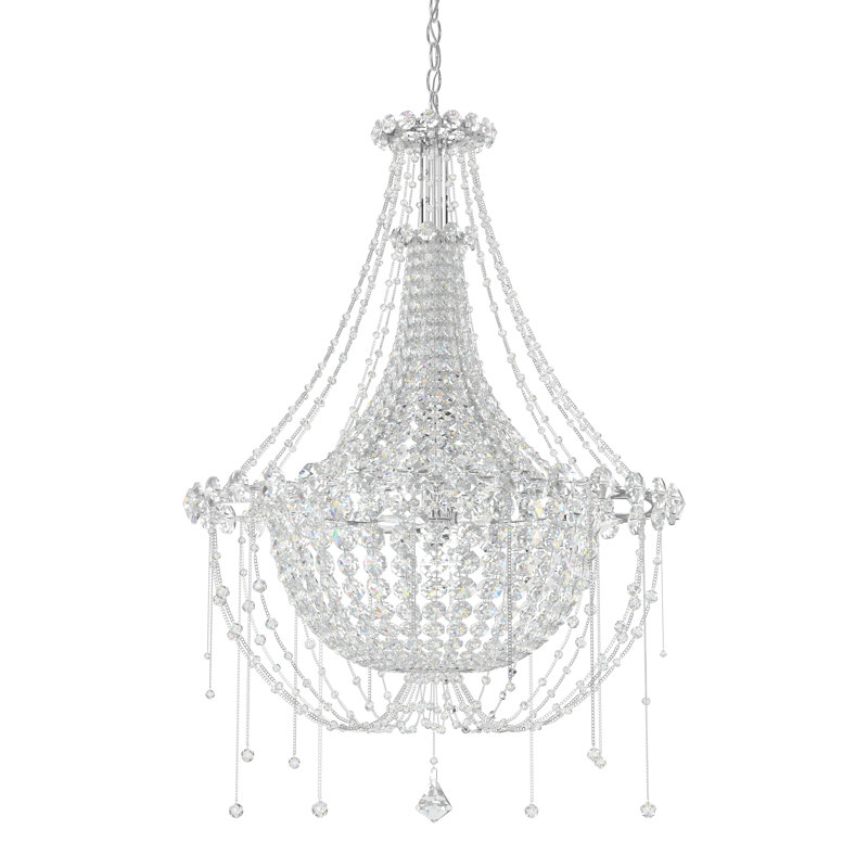 Chrysalita 6 - Light Glass Chandelier, Spectra Crystal Clear