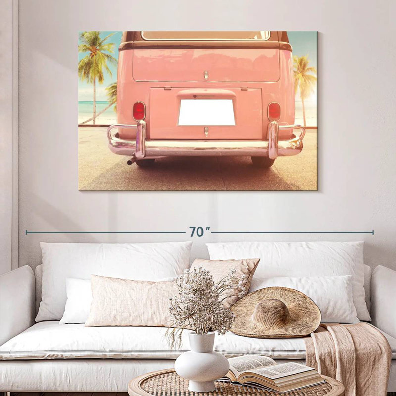 Mehar Beachside Pink Van, H 32 po x l 48 po
