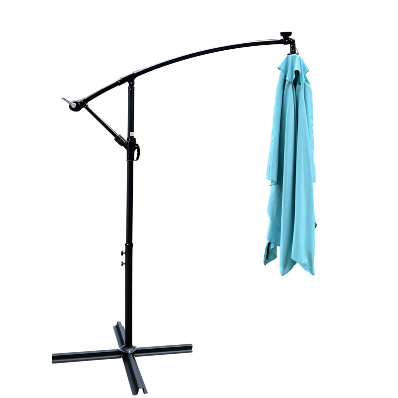 Outdoor 2X3m Rectangle Patio Umbrella - Solar Powered Led Lighting, 40+ Upf, Water , With Cross Base For Garden Deck Pool Area Waterproof, 180G , Backyard