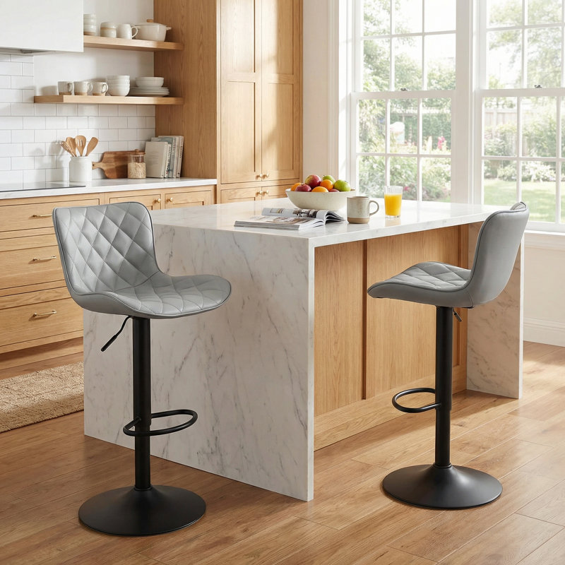 Tabouret de bar Denan, Gris, 2