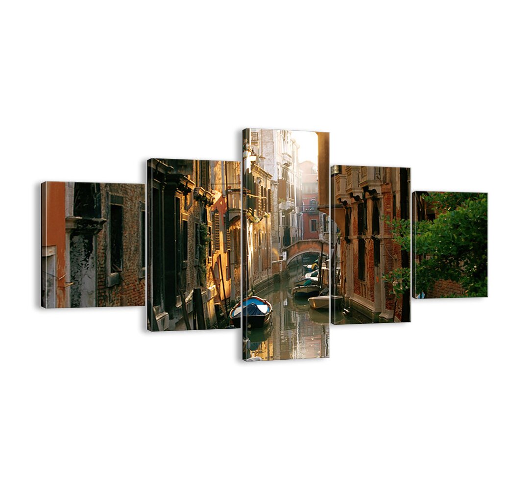 5-tlg. Leinwandbilder-Set - Fotografie „In a Venetian Alley”