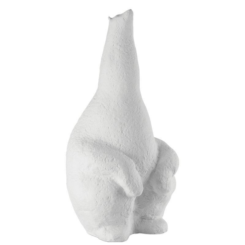 Grand ours blanc Yarmouth, H 22,25 po x l 11,5 po x P 10,25 po