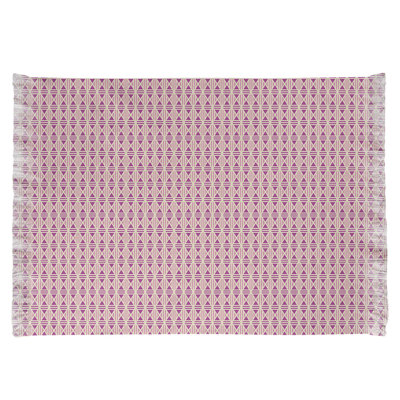 Tapis rose/beige à carreaux doublés Mcguigan