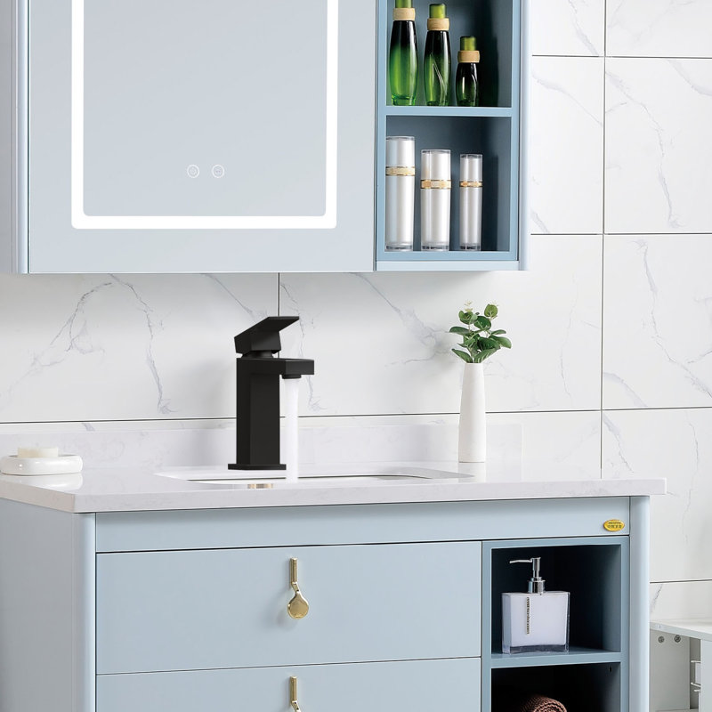Robinet de lavabo de salle de bain noir mat de qualité supérieure, fabrication en laiton massif, design moderne pour l'élégance