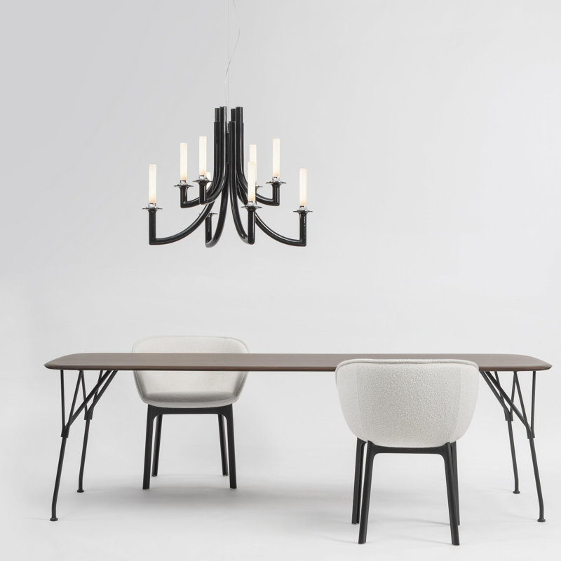 Khan 8 - Light LED Chandelier, Black