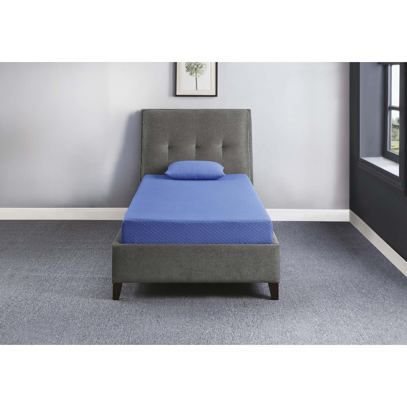 Ensemble de matelas et oreiller 7inch avec matelas en mousse viscoélastique imprégnée de gel, Lit double