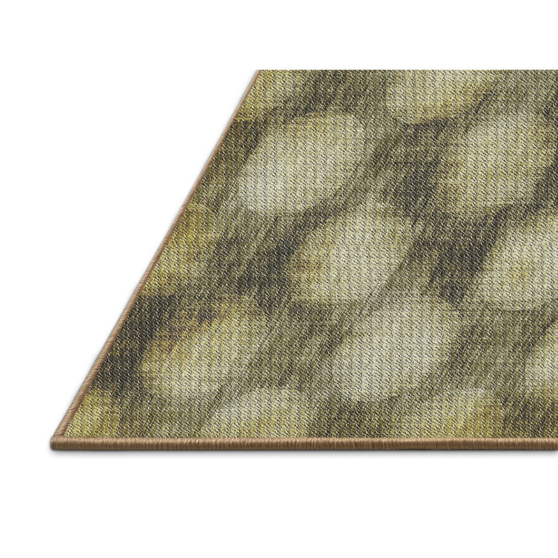 Tapis gris/brun à motifs, Rectangle 4 pi x 6 pi